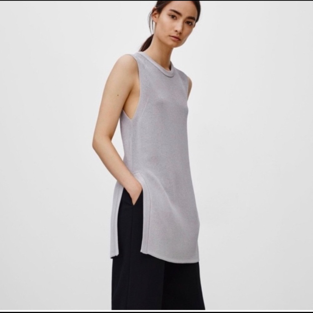 Wilfred Palmier Grey Sweater sleeveless tunic